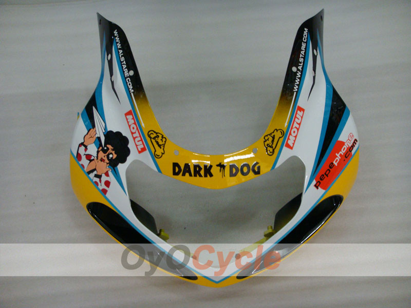 Kit de carénages à injection pour GSX R600 01-03 - Bleu, Blanc - Dark Dog #OYO87901035