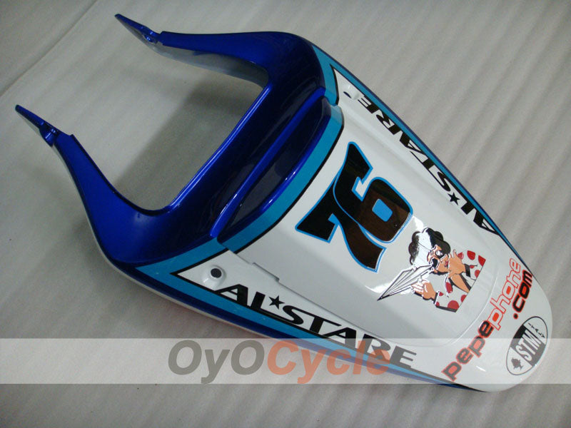 Kit de carénages à injection pour GSX R600 01-03 - Bleu, Blanc - Dark Dog #OYO87901035