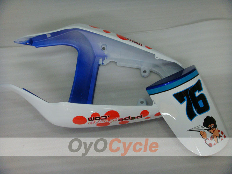 Kit de carénages à injection pour GSX R600 01-03 - Bleu, Blanc - Dark Dog #OYO87901035