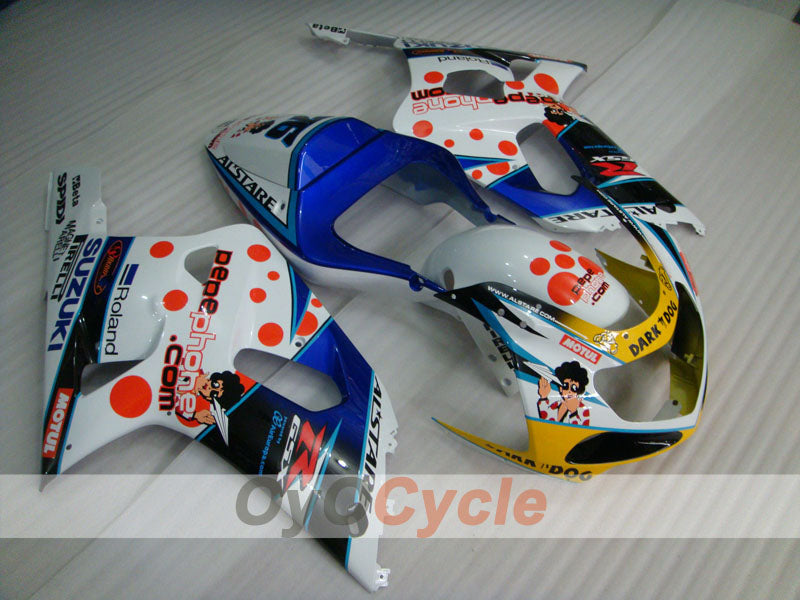 Kit de carénages à injection pour GSX R600 01-03 - Bleu, Blanc - Dark Dog #OYO87901035 Image principale du produit