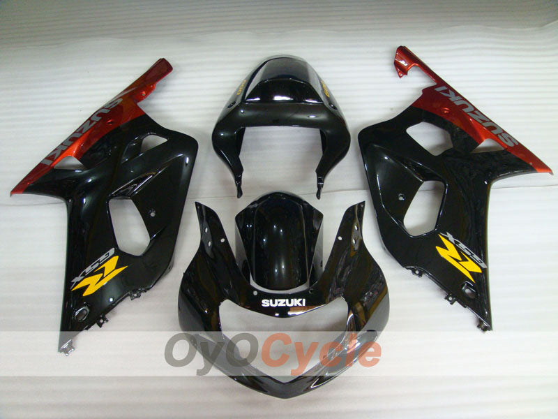Kit de carénage à injection pour GSX R1000 00-02 - Rouge, Noir - Style usine #OYO87905179