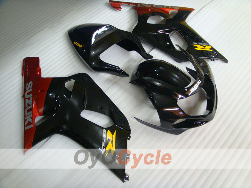 Kit de carénage à injection pour GSX R1000 00-02 - Rouge, Noir - Style usine #OYO87905179