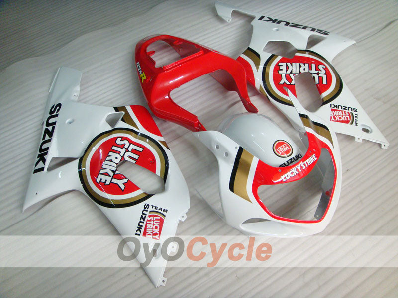 Kit de carénage à injection pour GSX R750 00-03 - Rouge, Blanc - Lucky Strike #OYO87901061 Image principale du produit