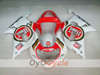 Kit de carénage injecté pour GSX R1000 00-02 - Rouge, blanc - Lucky Strike #OYO87901738