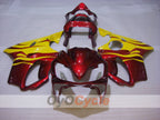 Kit de carénage à injection pour CBR600F4i 01-03 - Rouge, Jaune - Flame #OYO87900154