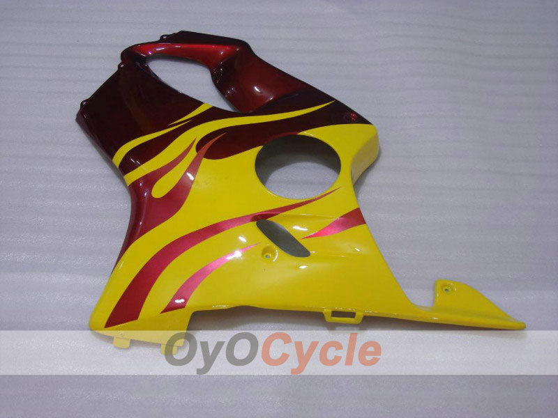 Kit de carénage à injection pour CBR600F4i 01-03 - Rouge, Jaune - Flame #OYO87900154