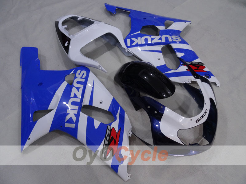 Kit de carénage à injection pour GSX R600 01-03 - Bleu, Noir - Style usine #OYO87905124
