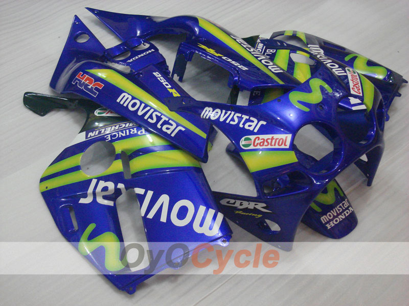 Kit de carénage à injection pour CBR250RR 88-89 - Jaune, bleu - Movistar #OYO87902896 Image principale du produit