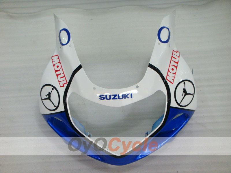 Kit de carénage à injection pour GSX R1000 00-02 - Bleu, Blanc - DUNLOP #OYO87905226