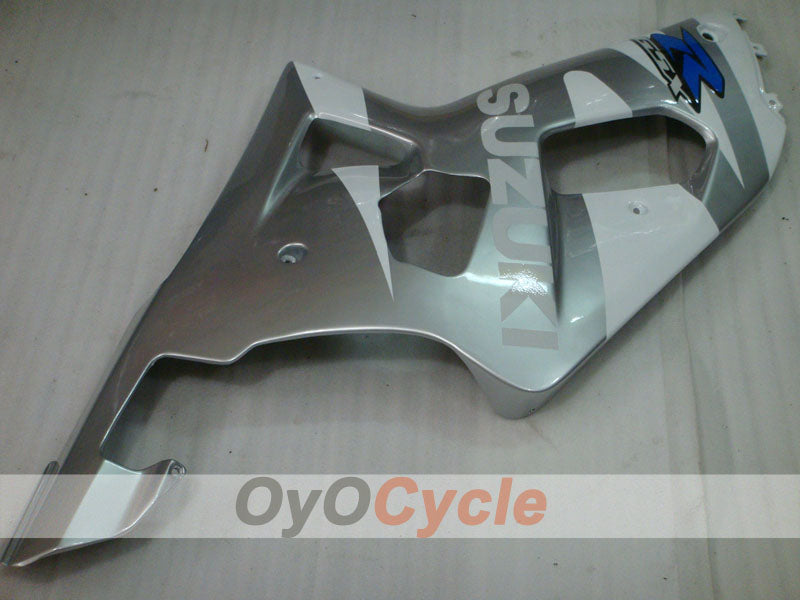 Kit de carénage à injection pour GSX R750 00-03 - Blanc, noir, argenté - Style d’origine #OYO87905159