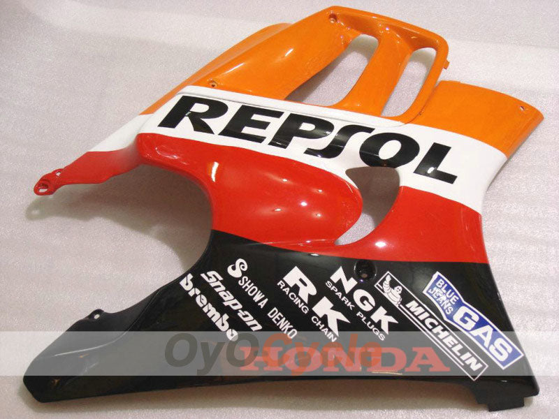 Kit de carénage à injection pour CBR600F3 97-98 - Orange, Noir - Repsol #OYO87900100