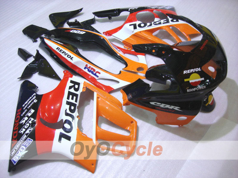 Kit de carénage à injection pour CBR600F3 95-96 - Orange, Noir - Repsol #OYO87902761