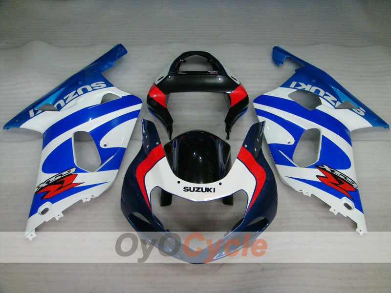 Kit de carénage à injection pour GSX R750 00-03 - Bleu, Blanc - Style usine #OYO87905123 Image principale du produit