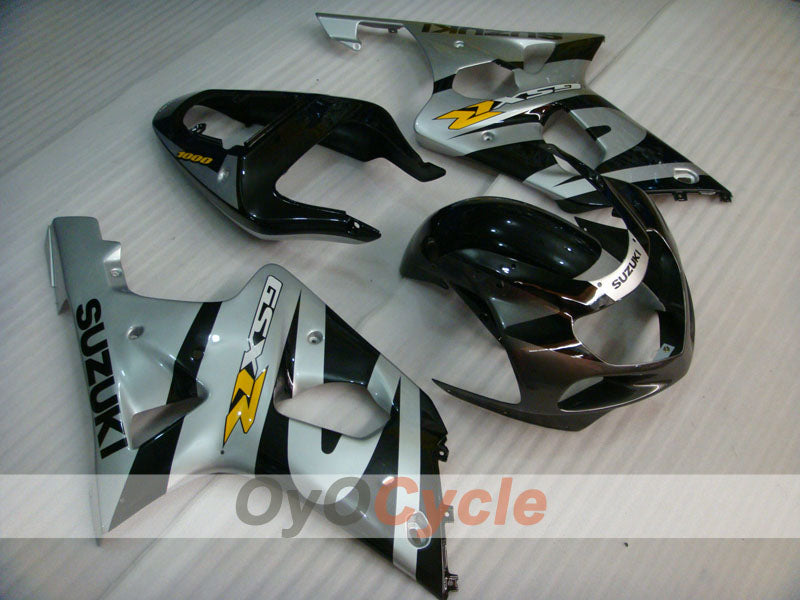 Kit de carénage à injection pour GSX R1000 00-02 - Noir, argent - Style d'origine #OYO87901772 Image principale du produit