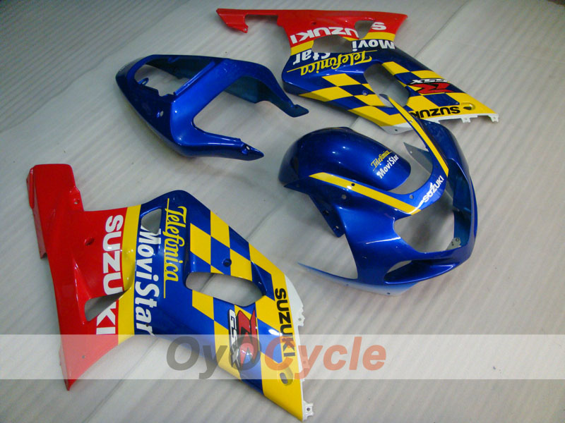 Kit de carénage à injection pour GSX R750 00-03 - Rouge, Bleu - Movistar #OYO87901066 Image principale du produit