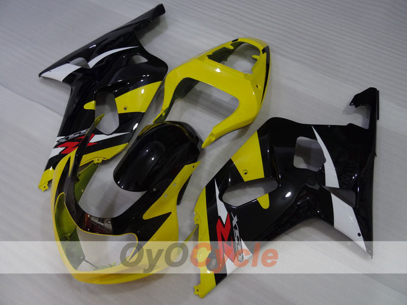 Kit de carénage à injection pour GSX R1000 00-02 - Jaune, Noir - Style usine #OYO87905224