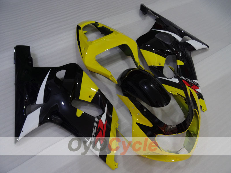 Kit de carénage à injection pour GSX R750 00-03 - Jaune, Noir - Style usine #OYO87905178 Image principale du produit