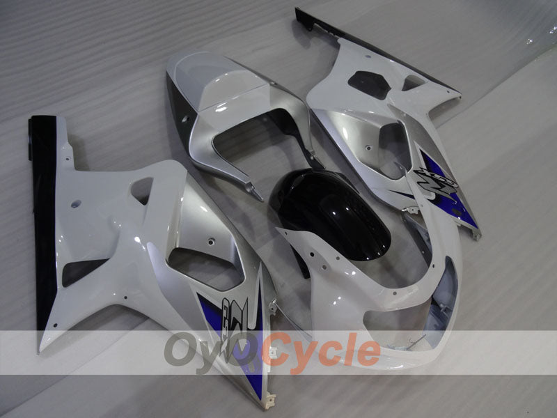 Kit de carénage à injection pour GSX R600 01-03 - Blanc, argent - Style d'origine #OYO87905109 Image principale du produit