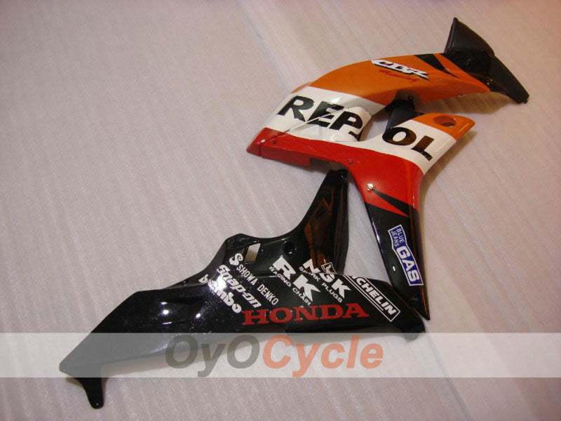 Kit de carénage injecté pour CBR600RR 07-08 - Orange, Noir - Repsol #OYO87900424