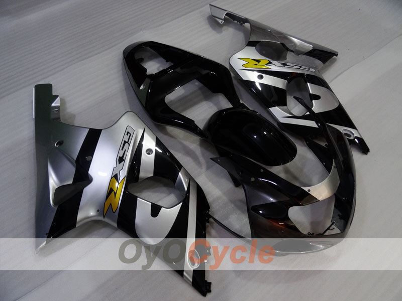 Kit de carénage à injection pour GSX R1000 00-02 - Noir, Argent - Style d'origine #OYO87905211