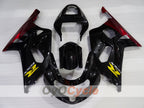 Kit de carénage à injection pour GSX R1000 00-02 - Rouge, Noir - Style d'origine #OYO87905212