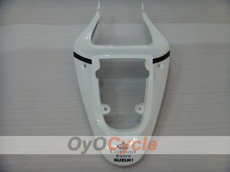 Kit de carénage injecté pour GSX R750 00-03 - Blanc, noir - Corona #OYO87905170