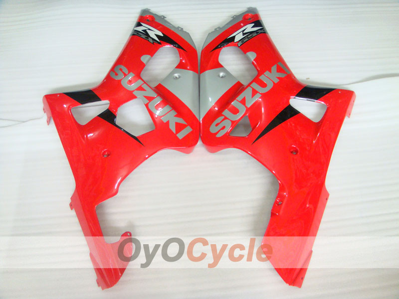 Kit de carénage à injection pour GSX R750 00-03 - Rouge, gris - Style d'origine #OYO87901127