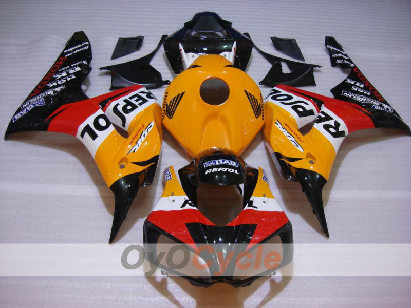 Kit de carénage à injection pour CBR1000RR 06-07 - Orange, Noir - Repsol #OYO87900638
