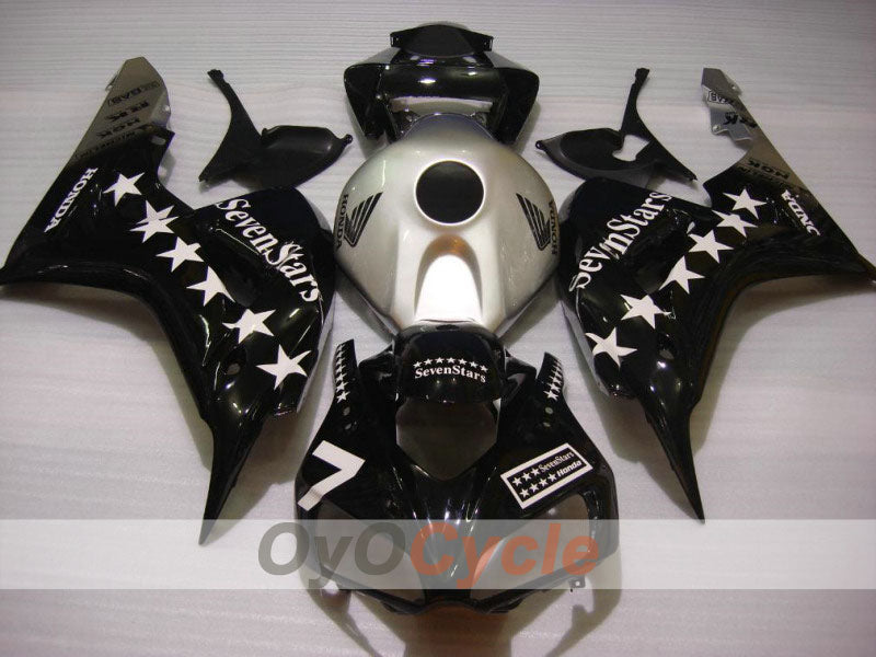 Kit de carénage injecté pour CBR1000RR 06-07 - Noir, Argent - SevenStars #OYO87900650 Image principale du produit