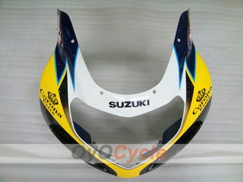 Kit de carénage injecté pour GSX R750 00-03 - Jaune, bleu - Corona #OYO87905168