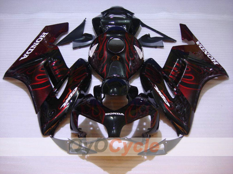 Kit de carénage à injection pour CBR1000RR 04-05 - Rouge, Noir - Flame #OYO87900485 Image principale du produit