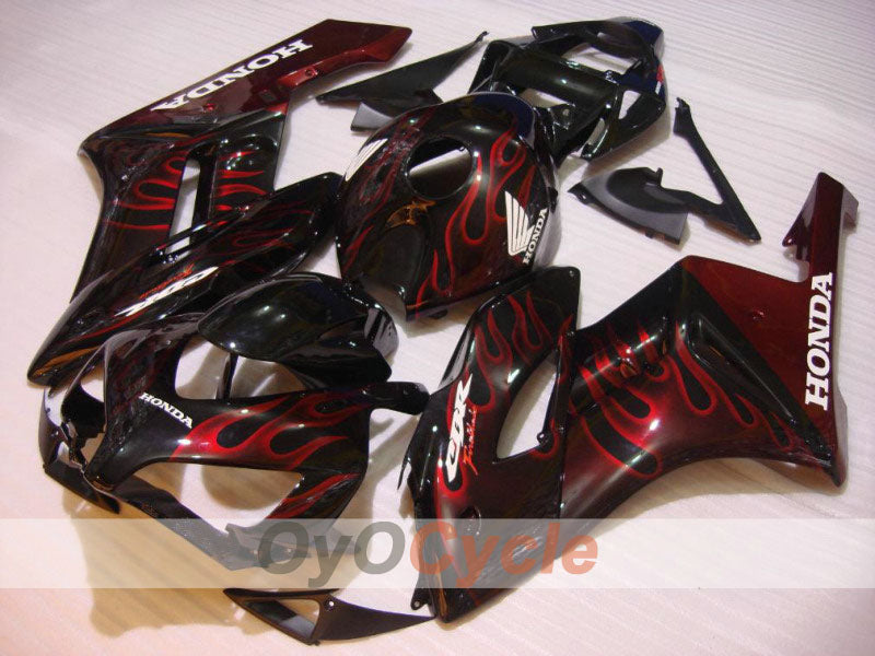 Kit de carénage à injection pour CBR1000RR 04-05 - Rouge, Noir - Flame #OYO87900485