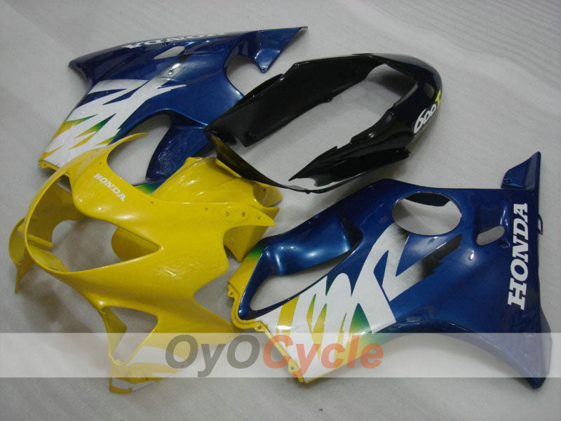 Kit de carénage à injection pour CBR600F4 99-00 - Jaune, Bleu - Style usine #OYO87900137