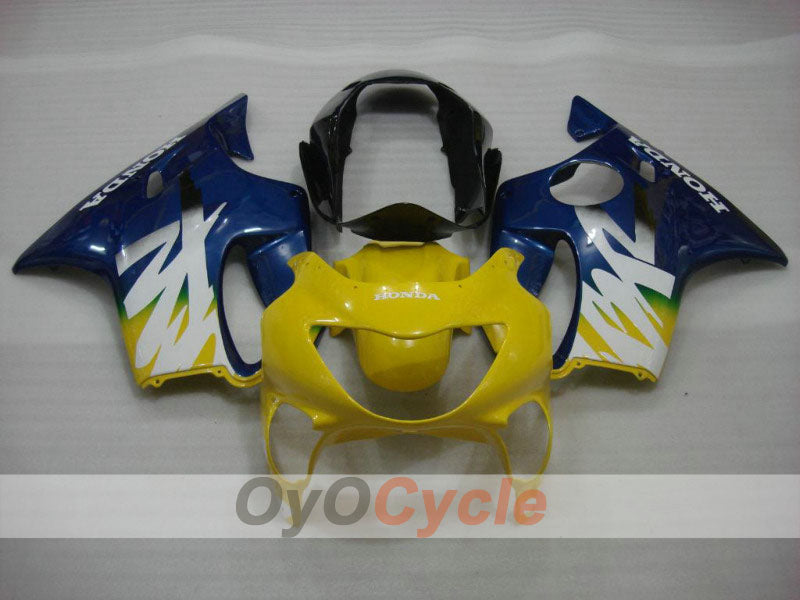 Kit de carénage à injection pour CBR600F4 99-00 - Jaune, Bleu - Style usine #OYO87900137