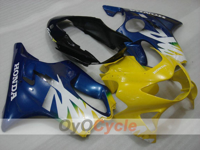 Kit de carénage à injection pour CBR600F4 99-00 - Jaune, Bleu - Style usine #OYO87900137 Image principale du produit
