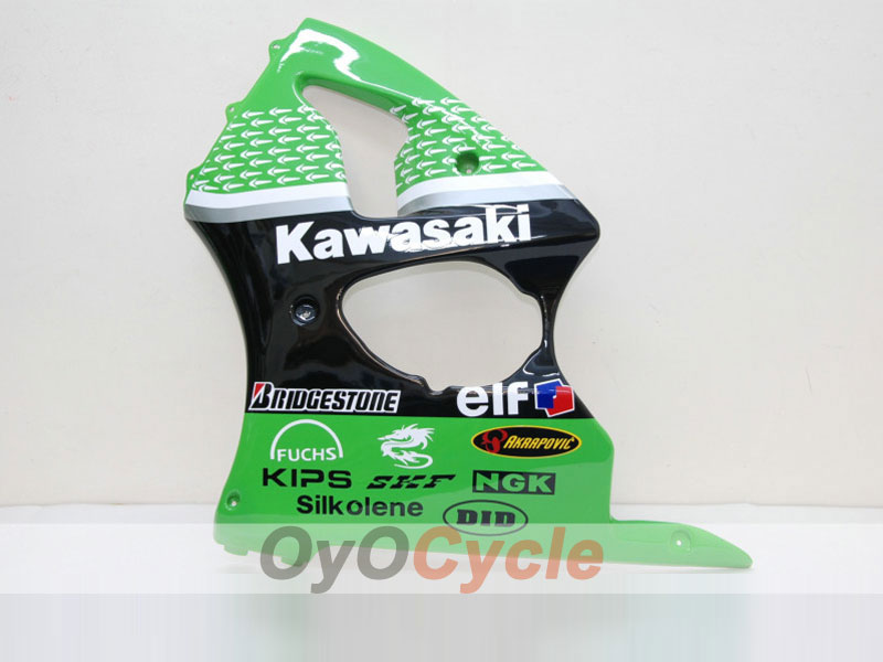 Kit de carénage injecté pour NINJA ZX-6R 00-02 - Vert, noir - Nakano #OYO87901726