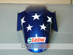 Kit de carénage à injection pour CBR600F4 99-00 - Rouge, Bleu - Castrol #OYO87900107