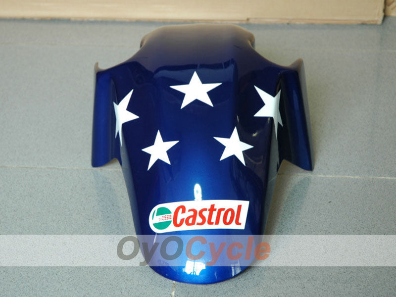 Kit de carénage à injection pour CBR600F4 99-00 - Rouge, Bleu - Castrol #OYO87900107