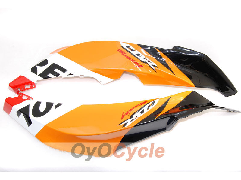 Kit de carénage injecté pour CBR600RR 07-08 - Orange, Noir - Repsol #OYO87900427