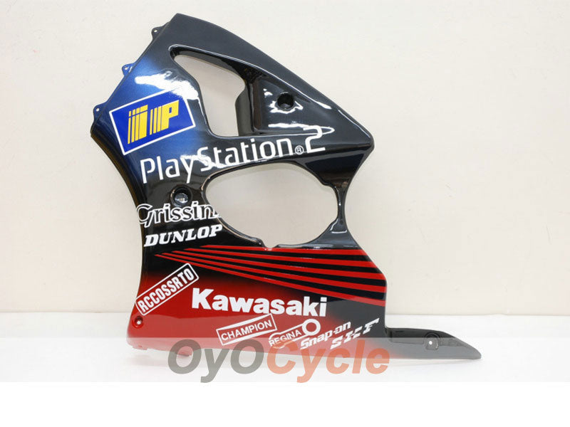 Kit de carénage à injection pour NINJA ZX-6R 00-02 - Rouge, noir - Play Station #OYO87901741