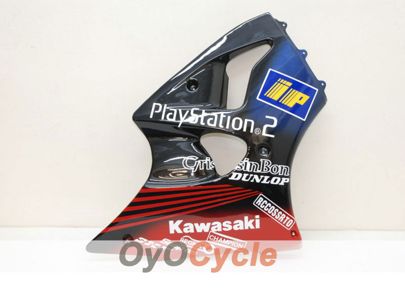 Kit de carénage à injection pour NINJA ZX-6R 00-02 - Rouge, noir - Play Station #OYO87901741