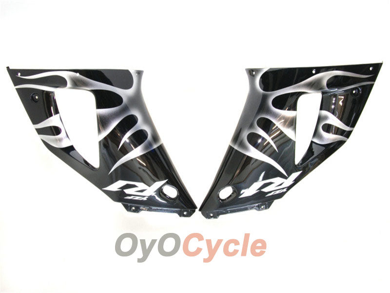 Kit de carénage à injection pour YZF-R1 98-99 - Noir, Argent - Flame #OYO87900739