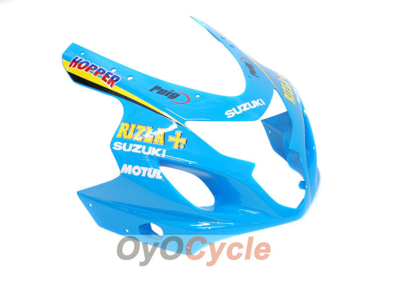 Kit de carénage à injection pour GSXR600 04-05 - Bleu, noir - MOTUL, Rizla+ #OYO87901409