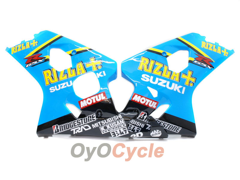 Kit de carénage à injection pour GSXR600 04-05 - Bleu, noir - MOTUL, Rizla+ #OYO87901409 Image secondaire du produit
