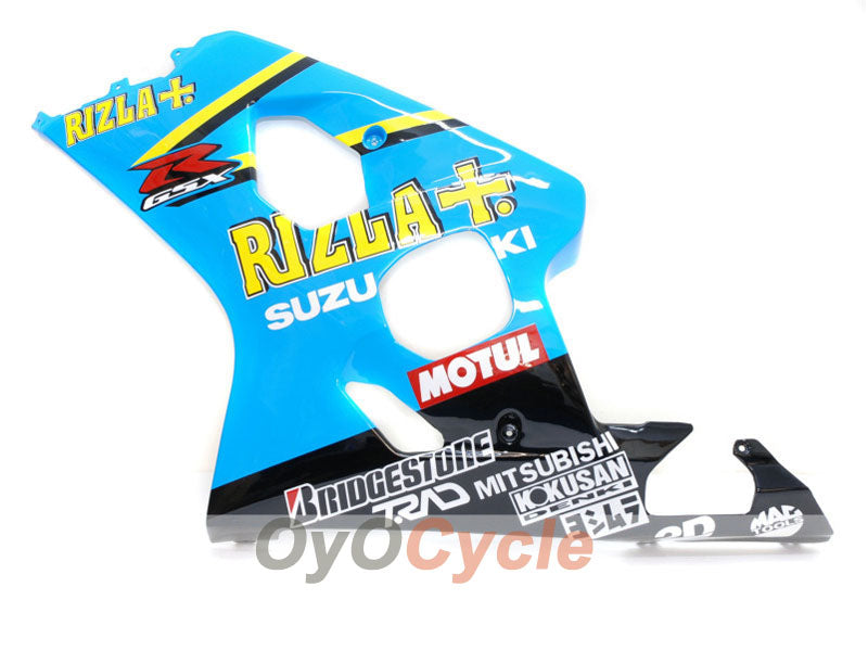 Kit de carénage à injection pour GSXR600 04-05 - Bleu, noir - MOTUL, Rizla+ #OYO87901409