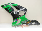 Kit de carénage à injection pour NINJA ZX-6R 03-04 - Vert, Noir - Monster #OYO87901807