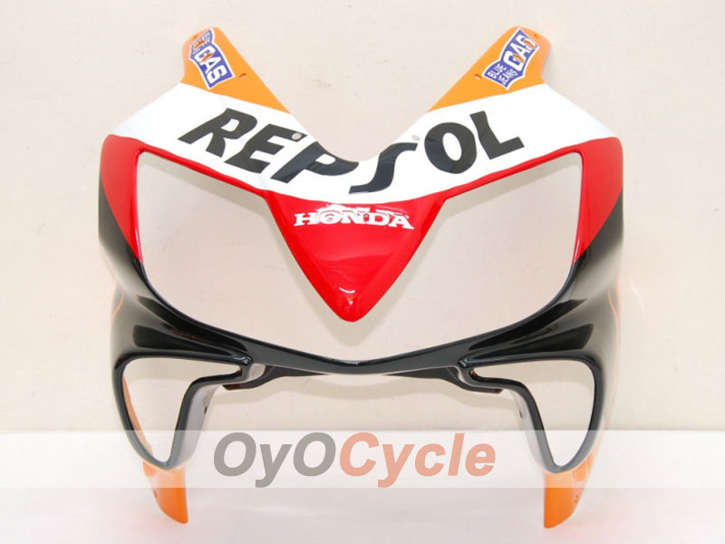 Kit de carénage à injection pour CBR600F4i 01-03 - Orange, noir - MICHELIN, Repsol #OYO87900190