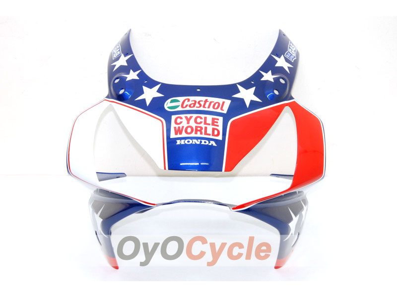 Kit de carénage injecté pour CBR900RR 954 de 02-03 - Rouge, bleu - Castrol #OYO87902700