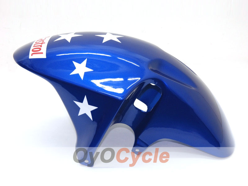Kit de carénage injecté pour CBR900RR 954 de 02-03 - Rouge, bleu - Castrol #OYO87902700