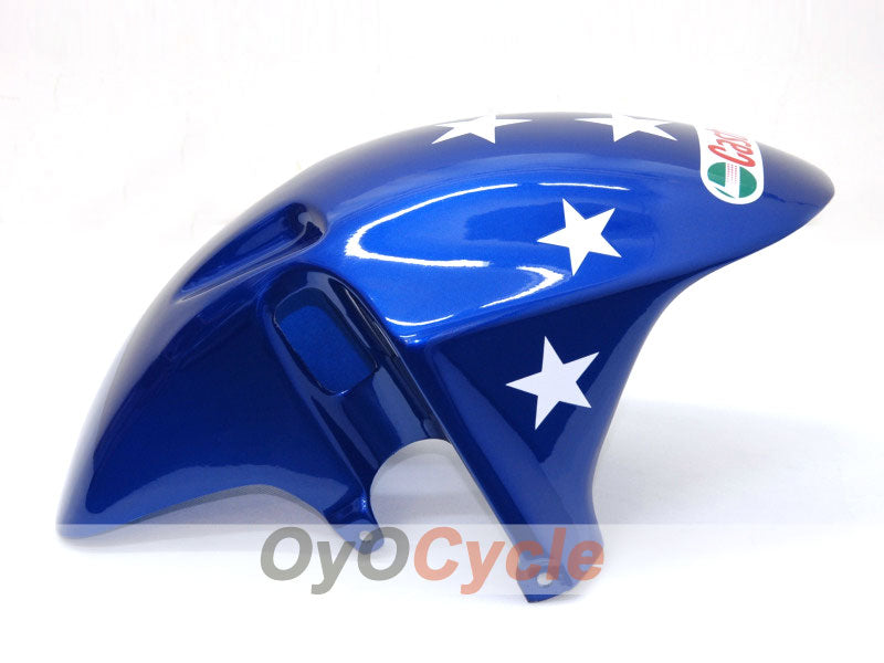 Kit de carénage injecté pour CBR900RR 954 de 02-03 - Rouge, bleu - Castrol #OYO87902700